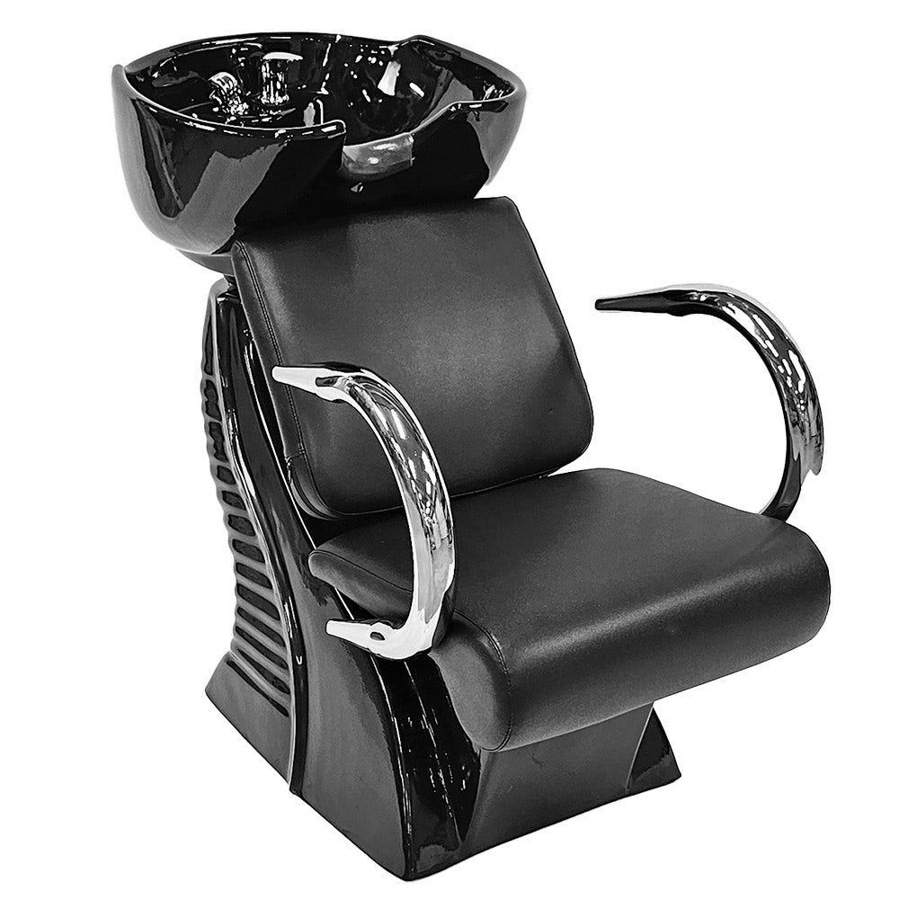 Bac à Shampoing Professionnel avec Fauteuil – Confort Salon de Coiffure – Noire