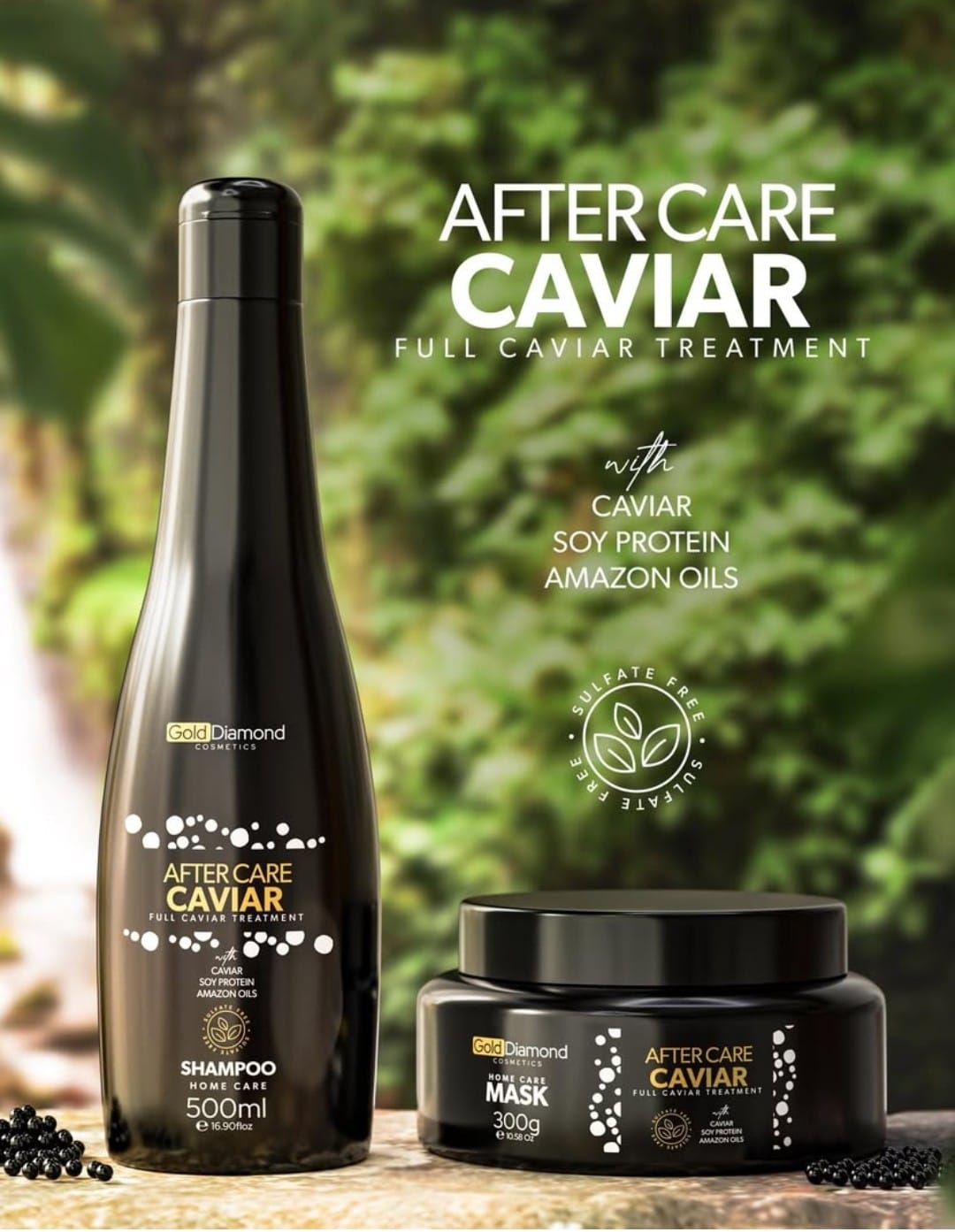 Gold Diamond Après-Soin Caviar – Shampooing 500ml + Masque 300g