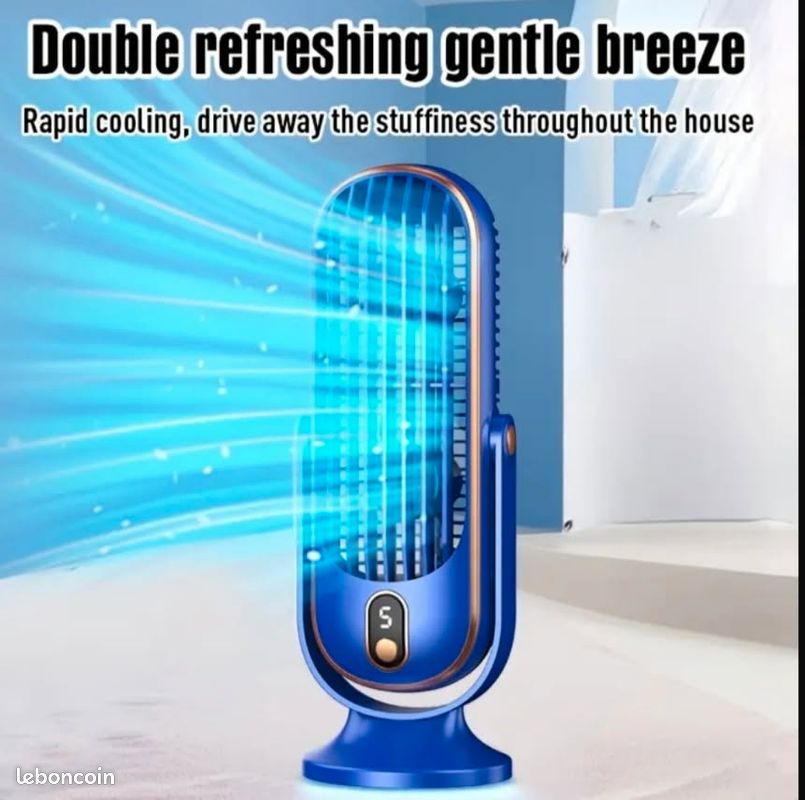 Vent d’Élégance – Climatiseur Portable Double Moteur 720°