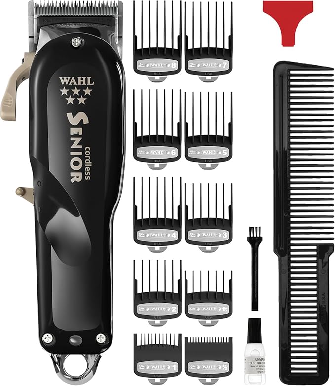 Tondeuse Wahl Senior Sans Fil Édition Métal – Design Heavy Duty & Puissance Professionnelle