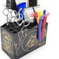 Organisateur Professionnel Salon Coiffure – Marbre Noir, Ciseaux & Peignes