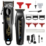 Pack Premium Wahl Cordless Barber Combo – Magic Clip & Detailer Li Noir – Édition Limitée