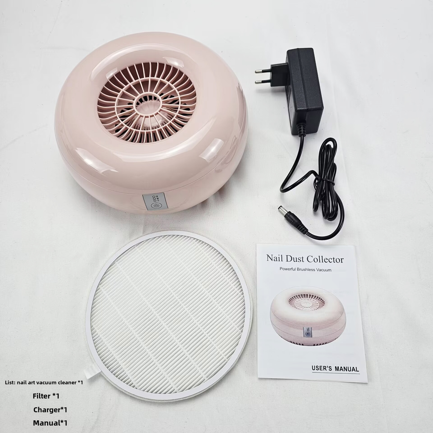 Dépoussiéreur d’Ongles 24W – Turbine Ventilateur Sans Brosse, Aspiration Puissante pour Salon, Dissolvant et Ponçage Manucure