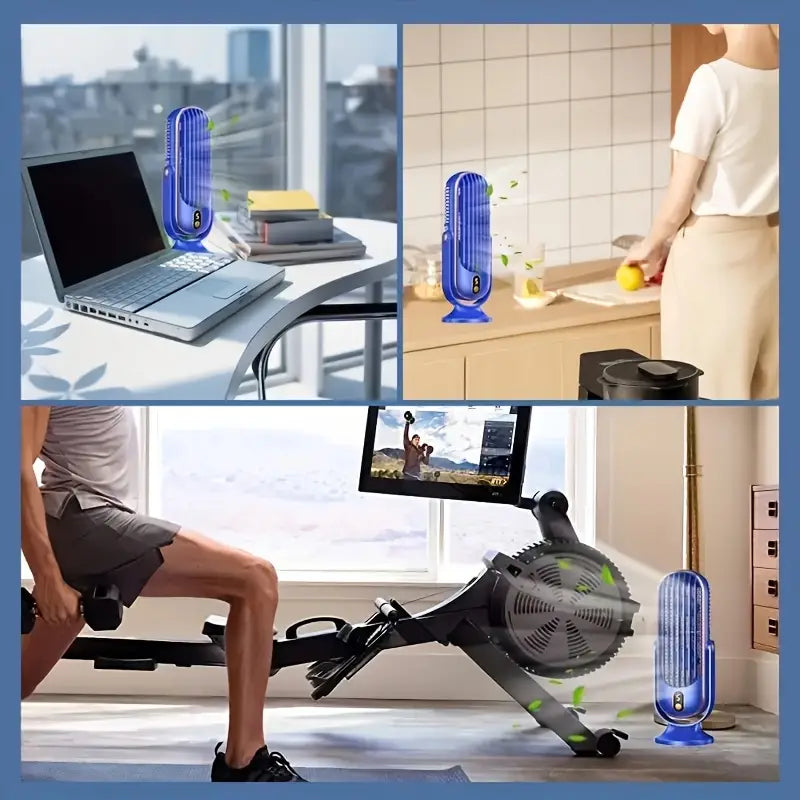 Vent d’Élégance – Climatiseur Portable Double Moteur 720°