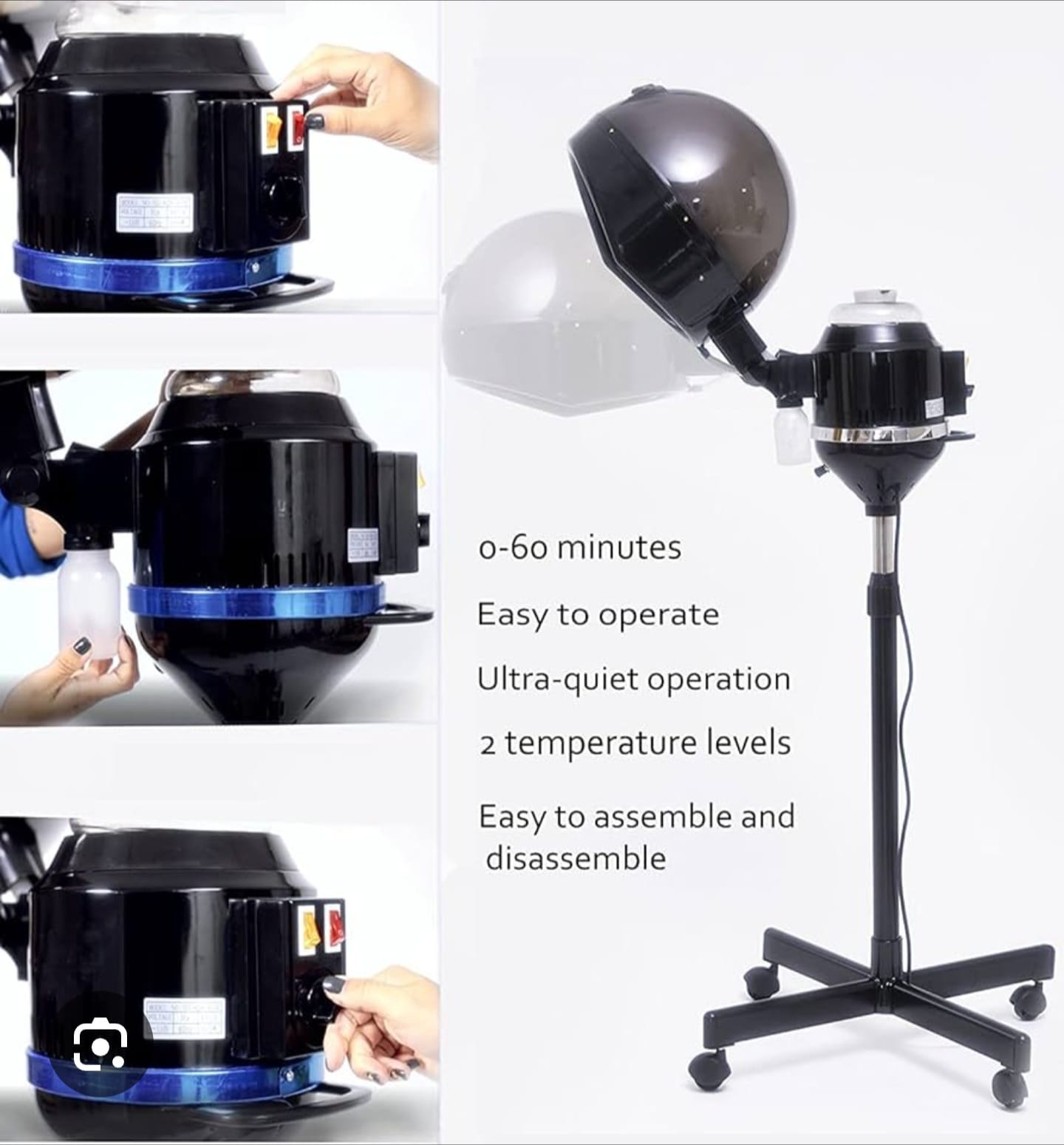 Machine 7-en-1 Hydrogen, Vapozone & Casque Vapeur Professionnel