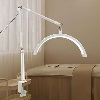 Lampe LED Demi-Lune Professionnelle - Éclairage 180° pour Extension de Cils & Soins
