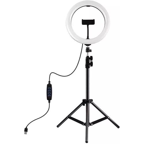Ring Light LED Professionnelle avec Trépied Ajustable et Support Smartphone