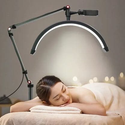 Lampe LED Demi-Lune Professionnelle pour Extension de Cils et Esthétique