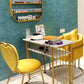 Table de Manucure Design Marbre & Or avec 2 Fauteuils
