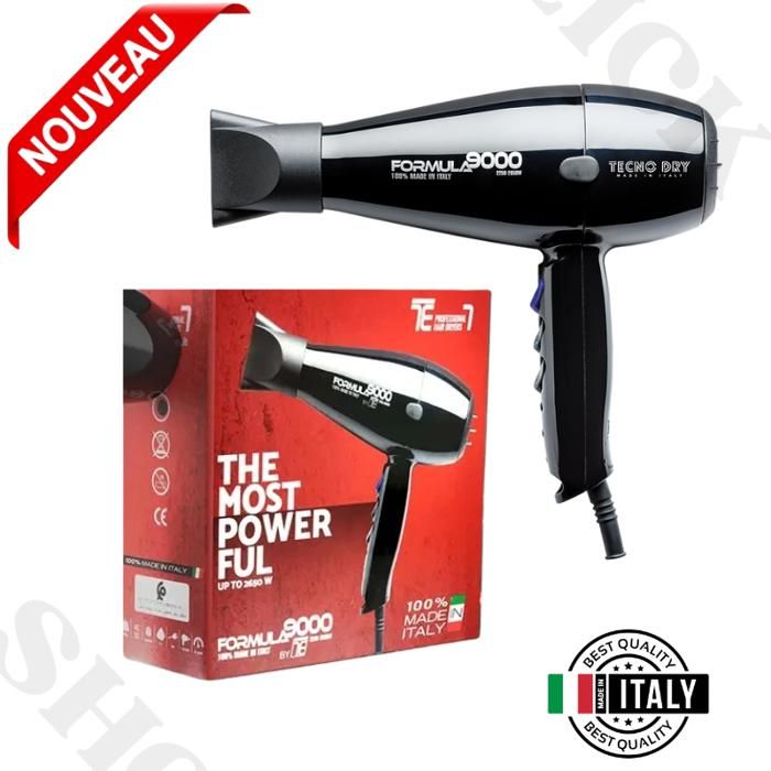 Sèche-Cheveux Haute Puissance : Sèche-Cheveux Professionnel FORMULA 9000 – 2500W – 100% Made in Italy