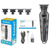 Tondeuse de Finition Kemei KM-1563 – Coupe de Précision, Recharge USB & 4 Sabots