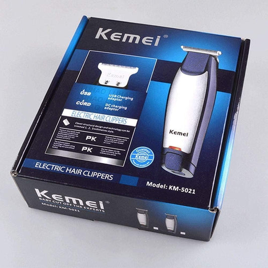 Tondeuse à Cheveux Kemei KM-5021 Professionnelle – Recharge USB & Secteur, Coupe de Précision