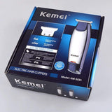 Tondeuse à Cheveux Kemei KM-5021 Professionnelle – Recharge USB & Secteur, Coupe de Précision