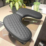 Repose-bras Ergonomique : Repose-bras Professionnel pour Manucure – Design Matelassé Noir – Confort Optimal pour Prothésiste Ongulaire
