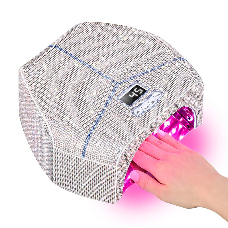 Lampes à Ongles UV/LED (Éditions Prestige) Lampe SUN L5 Crystal : Lampe à Ongles UV/LED SUN L5 268W – Design Luxe avec Strass & Écran Digital – Séchage Ultra-Rapide