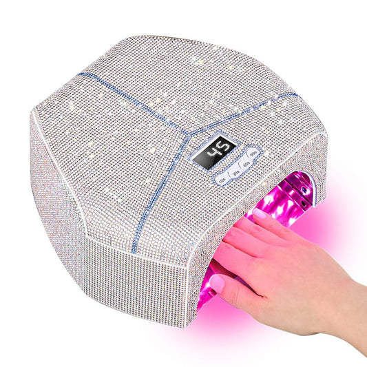 Lampes à Ongles UV/LED (Éditions Prestige) Lampe SUN L5 Crystal : Lampe à Ongles UV/LED SUN L5 268W – Design Luxe avec Strass & Écran Digital – Séchage Ultra-Rapide