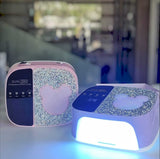 Lampe UV/LED Professionnelle SUN (AB)-99 288W – Design Luxe Full Strass & Or Rose – Séchage Ultra-Rapide