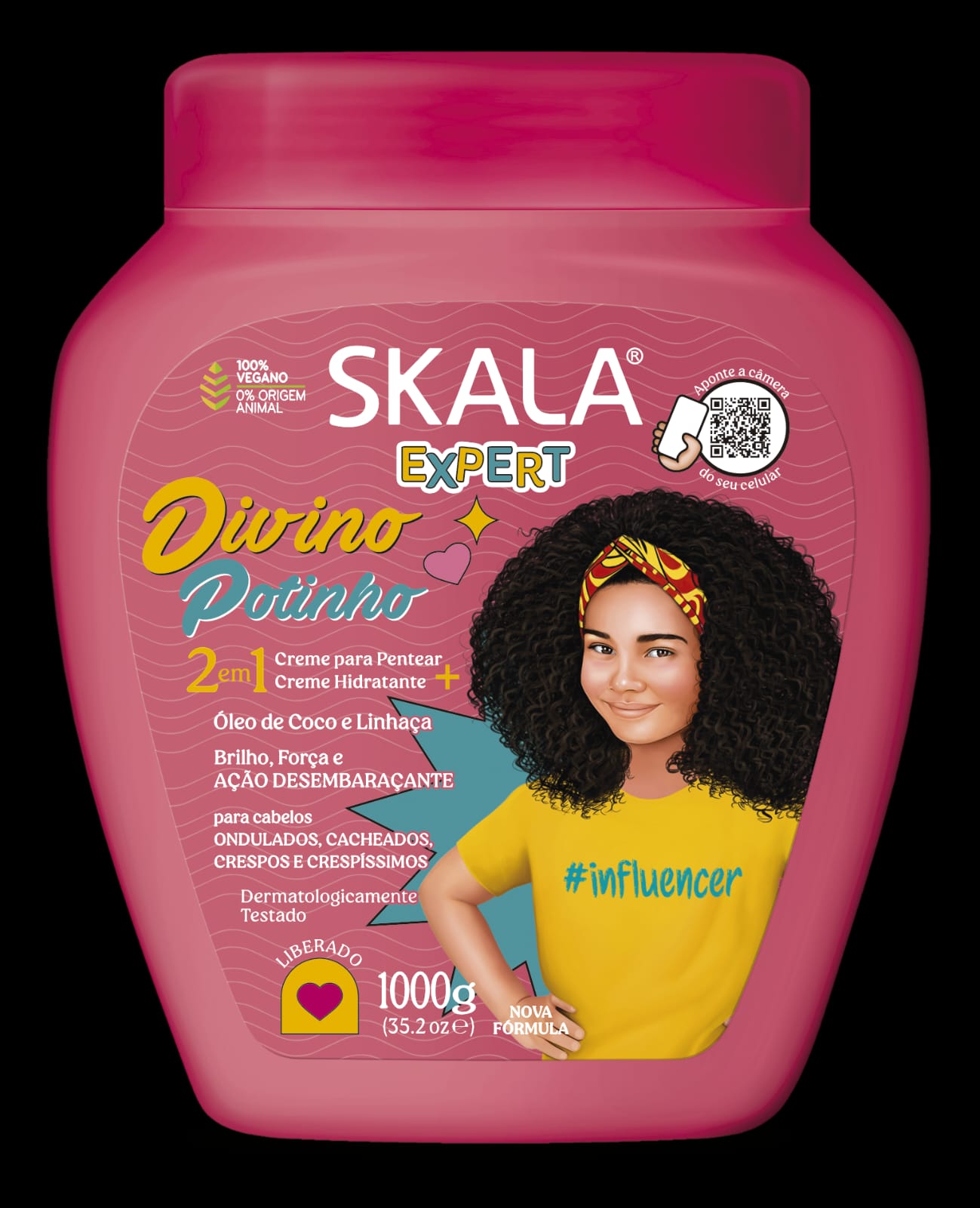Skala Expert Masque Capillaire 2-en-1 – Crème de Soin & Leave-in Vegan (1000g) – Pour tous types de boucles