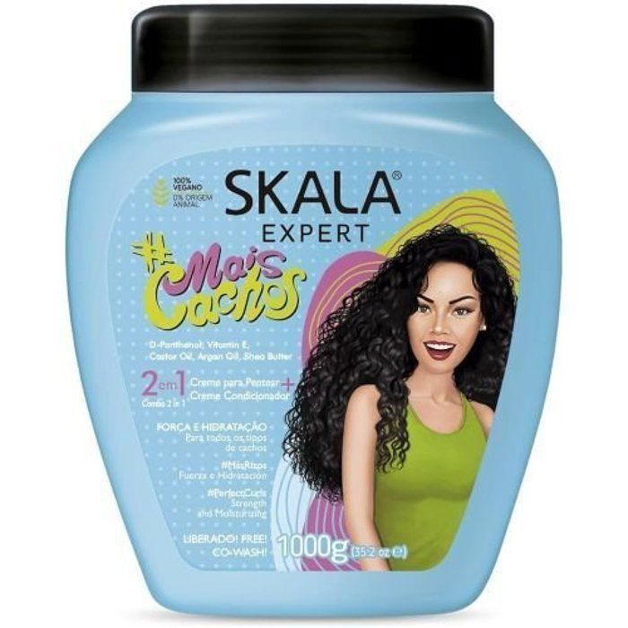 Skala Expert Masque Capillaire 2-en-1 – Crème de Soin & Leave-in Vegan (1000g) – Pour tous types de boucles