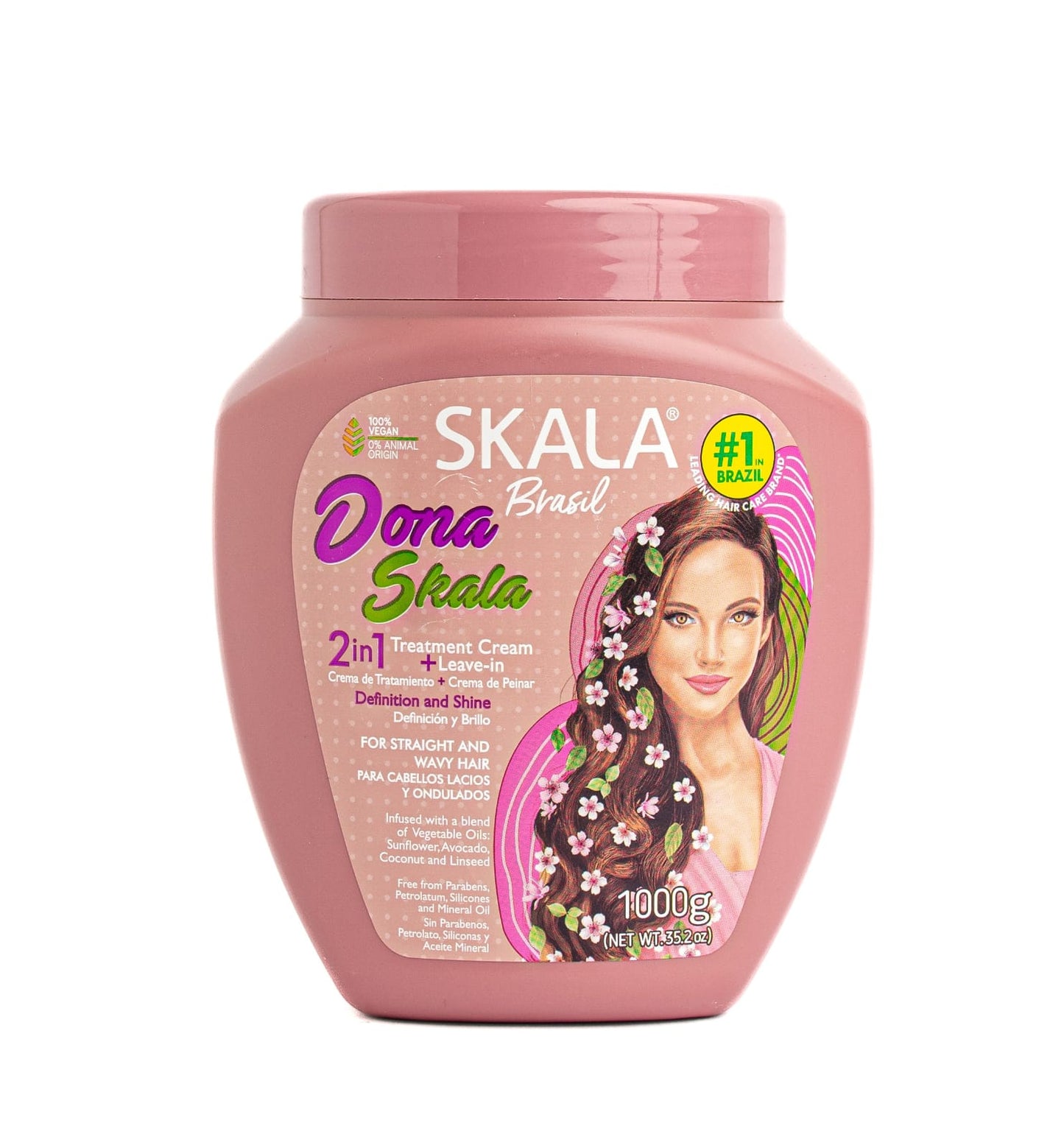 Skala Expert Masque Capillaire 2-en-1 – Crème de Soin & Leave-in Vegan (1000g) – Pour tous types de boucles