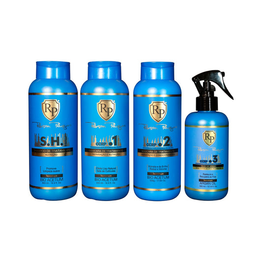 Le plus complet (Recherche Large) : Kit Robson Peluquero CCRP – Traitement de Bio-Acétum pour Reconstruction Capillaire Intensive