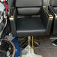 Fauteuil de Coiffure Professionnel Hydraulique – Chaise Barber Luxe Base Dorée