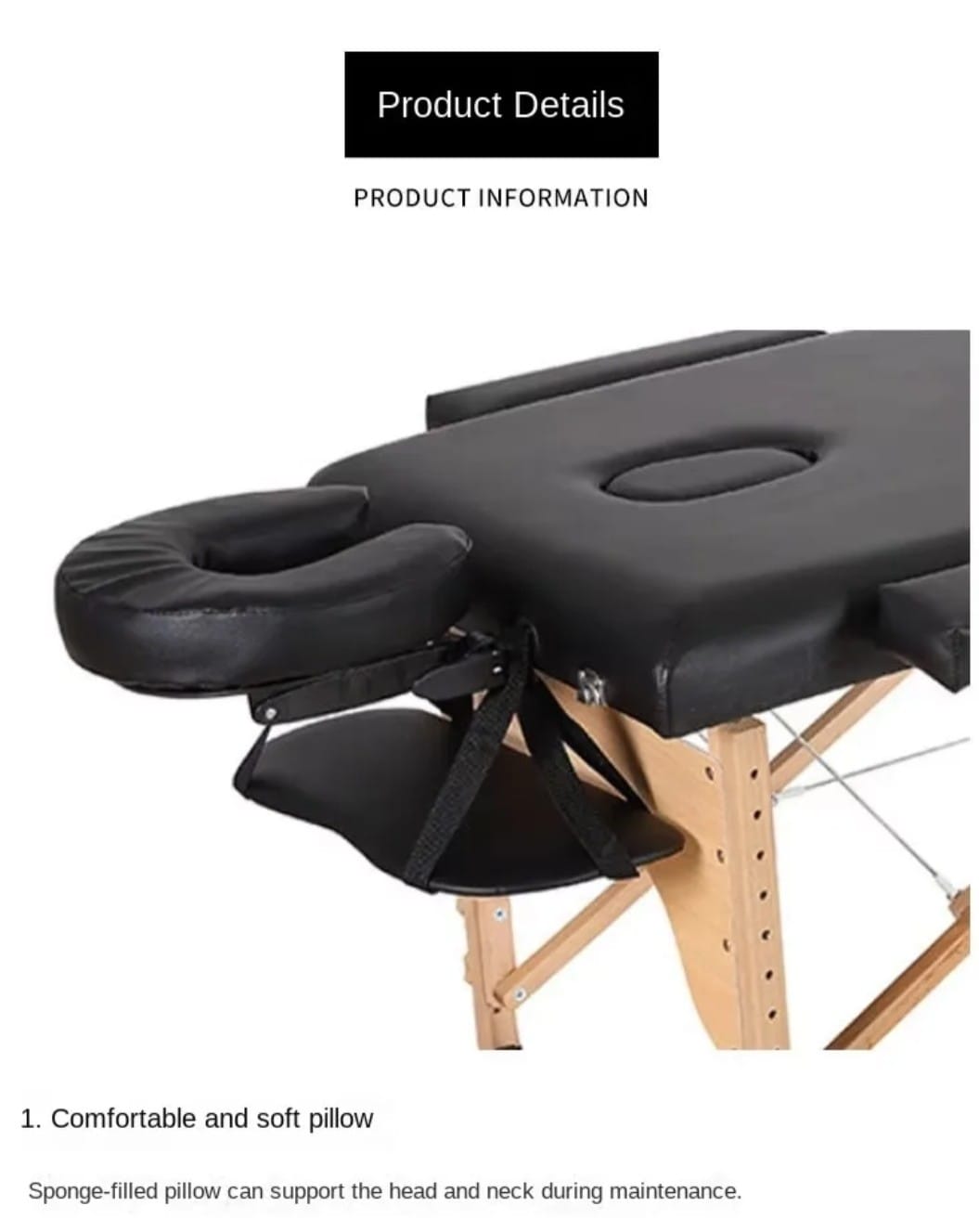 Table de Massage Pliante Professionnelle – Lit Esthétique Portable avec Appui-Tête