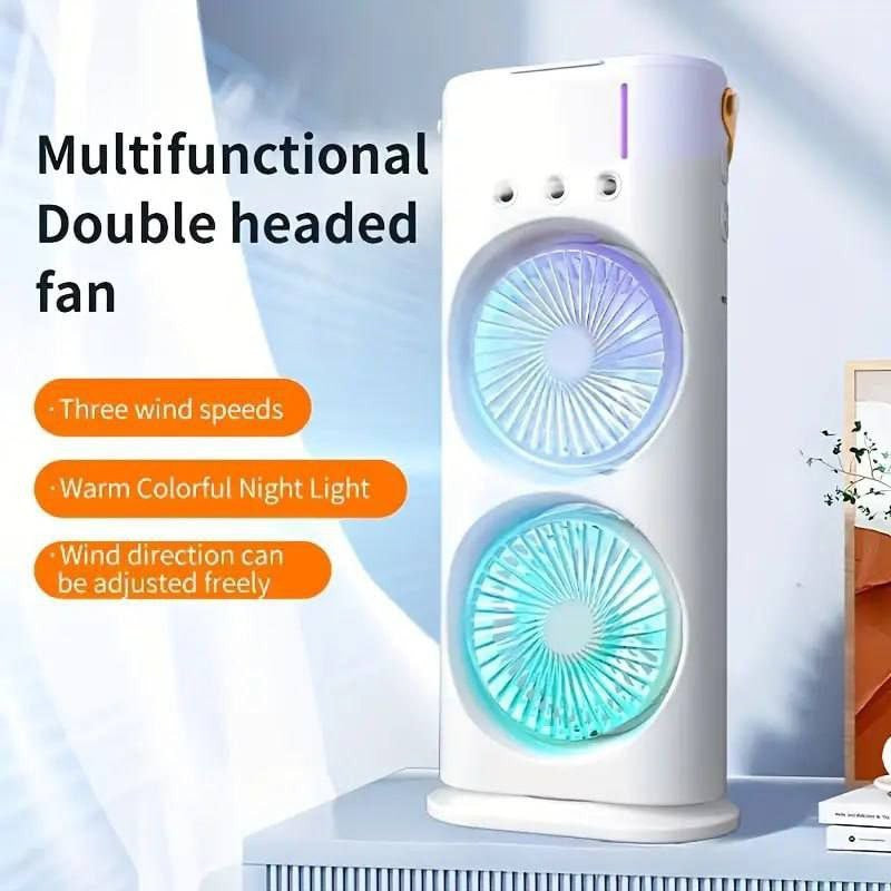 Mini Climatiseur Portable USB 3-en-1 – Ventilateur & Refroidisseur